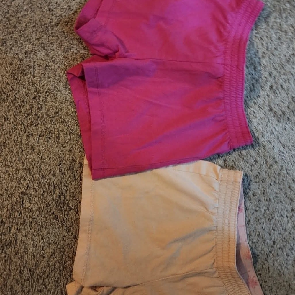 Vibrant Pink and Soft Cream Kids Shorts